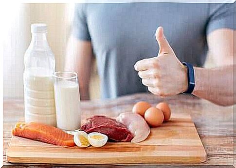 Different types of protein on a plate.