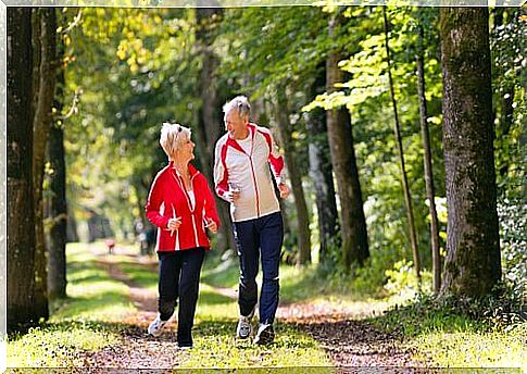 Couples go for a walk