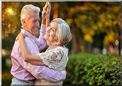 Mature couple dancing