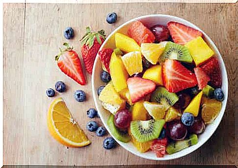 A colorful fruit salad