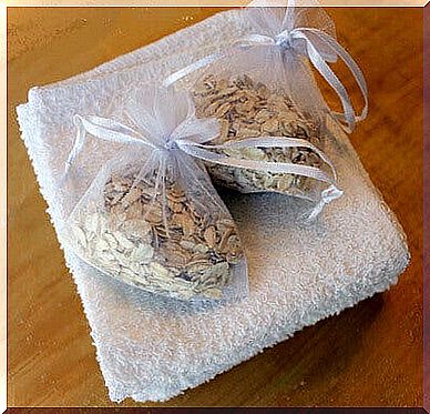 Oatmeal soap in bags