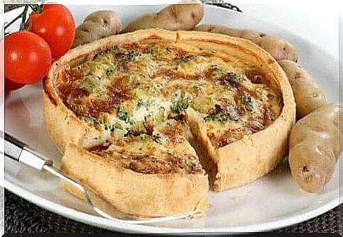 Make a lovely quiche with vegetables and soft food