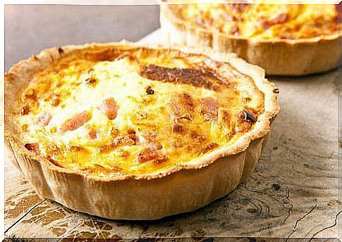 Make a lovely quiche with vegetables and soft food