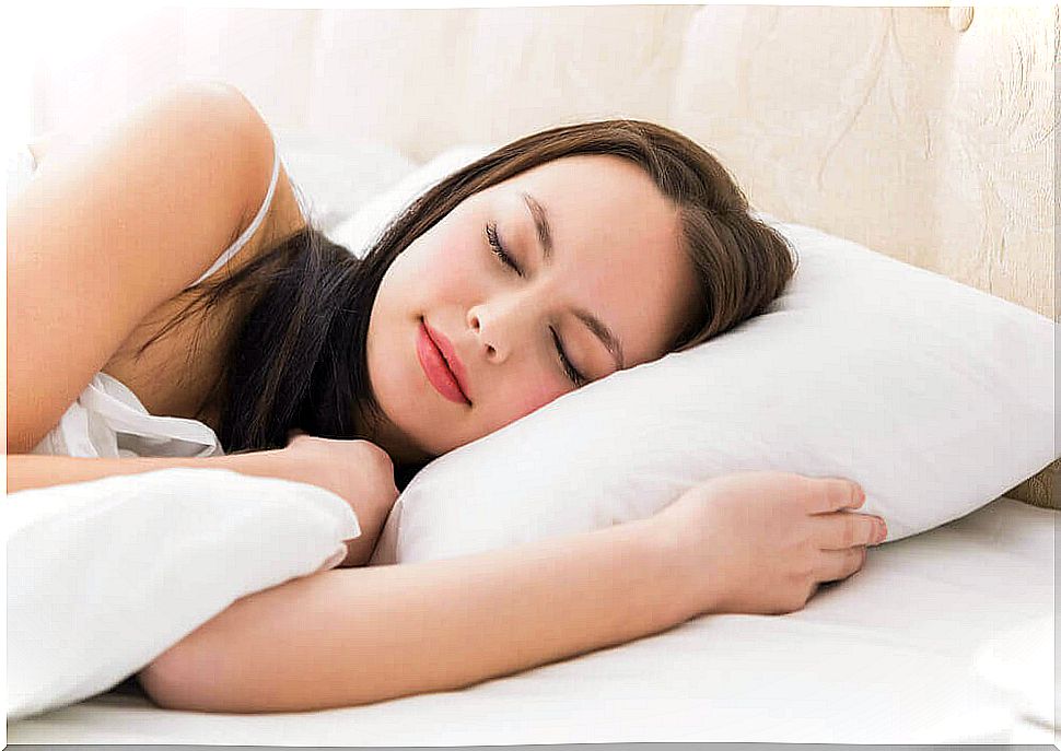 Woman sleeps well