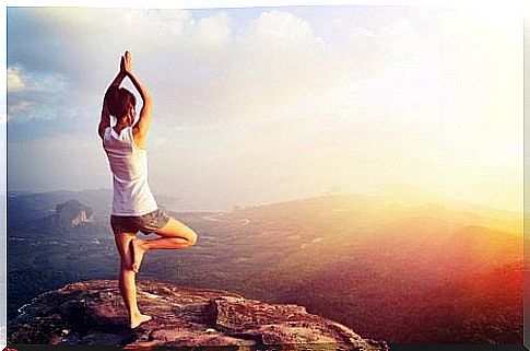 Yoga in the mountains